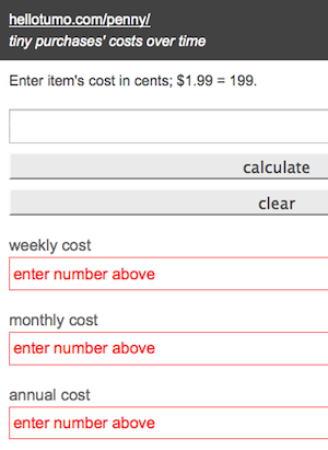 Daily cost calculator app